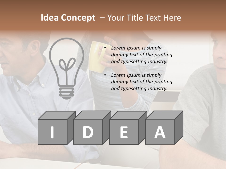 Officeworker Working Midwoman PowerPoint Template