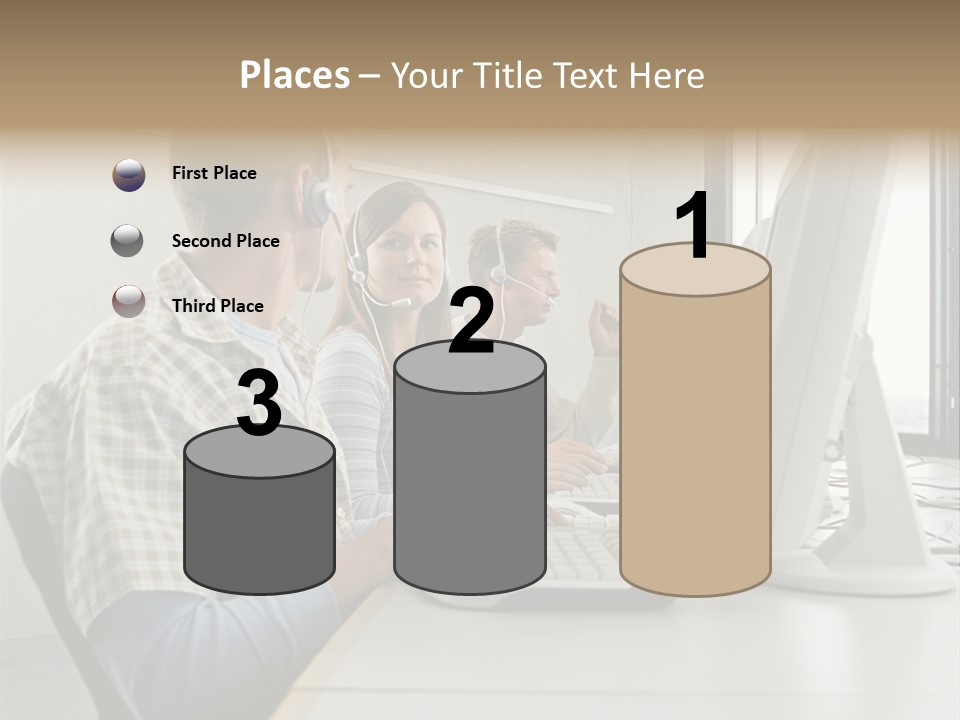 Computer Youngman Images PowerPoint Template