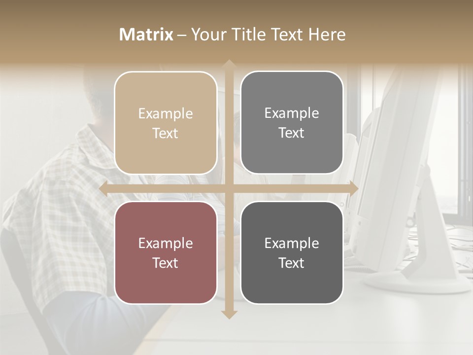 Computer Youngman Images PowerPoint Template