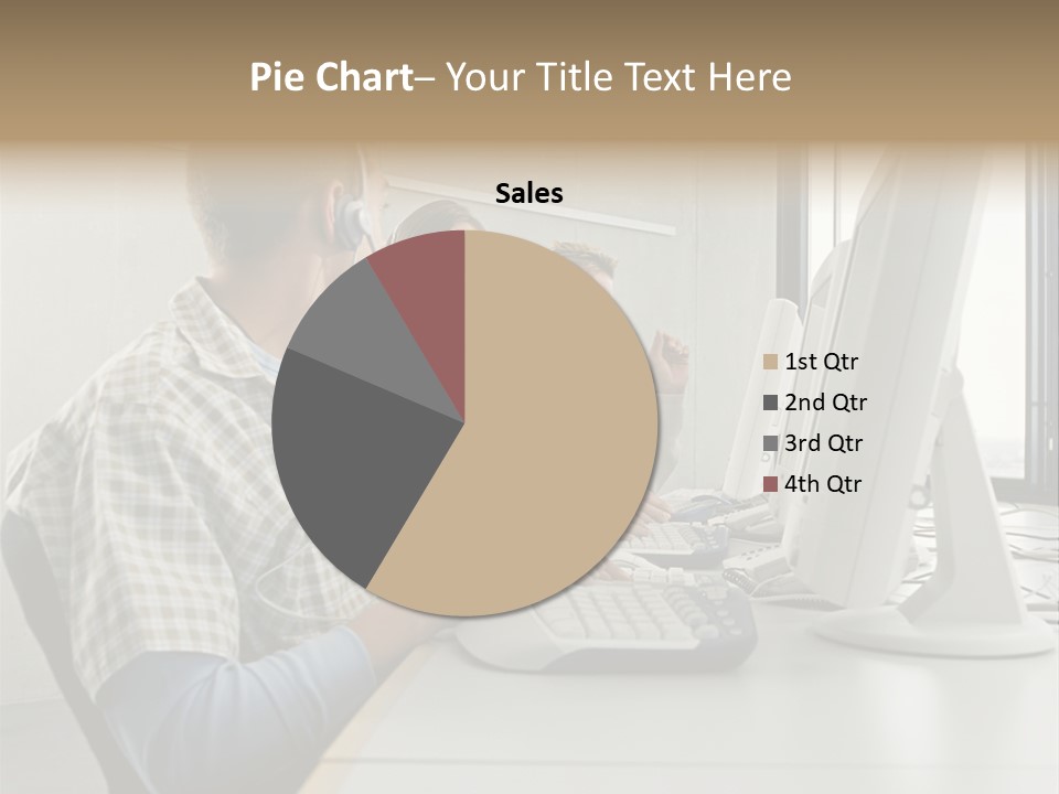 Computer Youngman Images PowerPoint Template