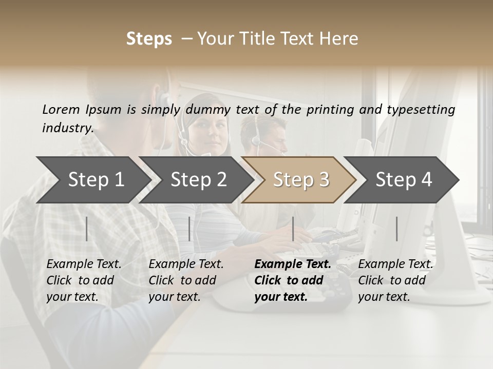 Computer Youngman Images PowerPoint Template