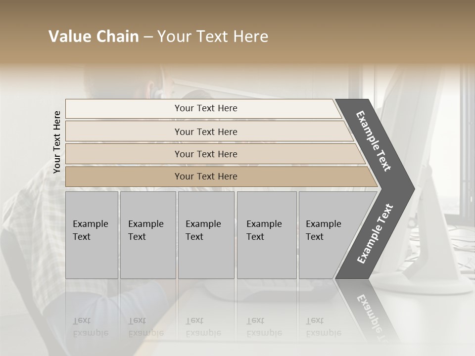 Computer Youngman Images PowerPoint Template