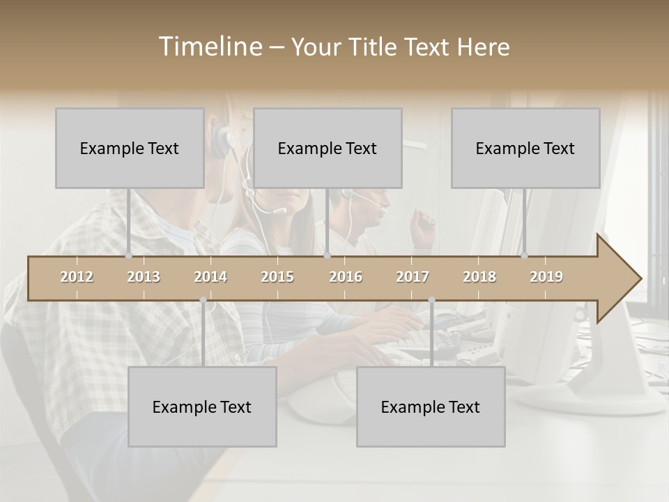 Computer Youngman Images PowerPoint Template