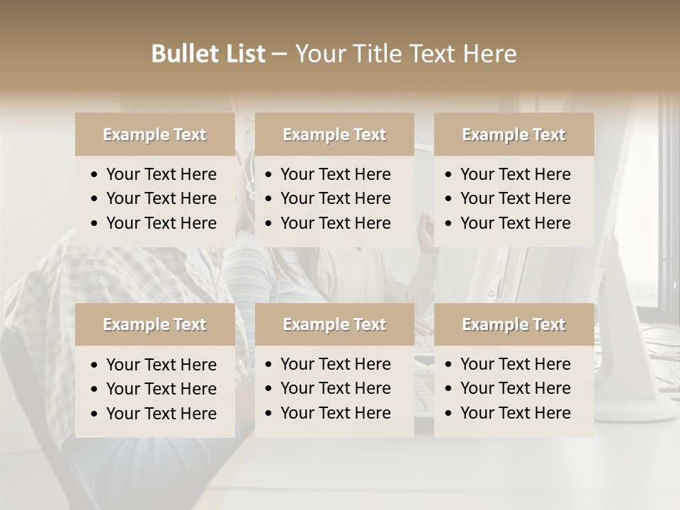 Computer Youngman Images PowerPoint Template