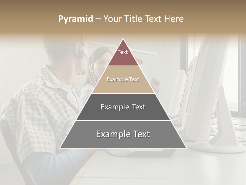 Computer Youngman Images PowerPoint Template