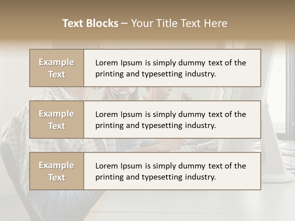 Computer Youngman Images PowerPoint Template