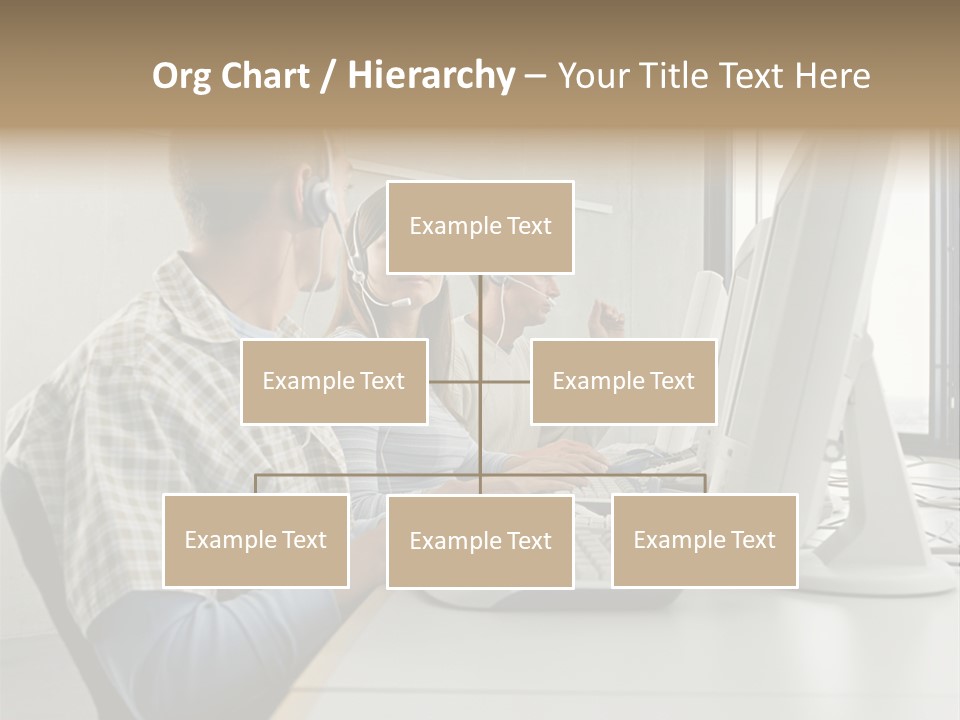 Computer Youngman Images PowerPoint Template