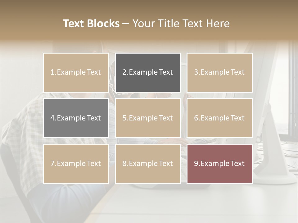 Computer Youngman Images PowerPoint Template