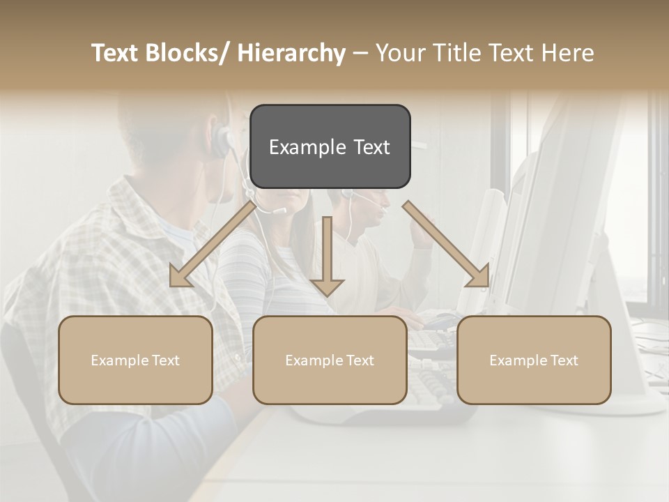 Computer Youngman Images PowerPoint Template