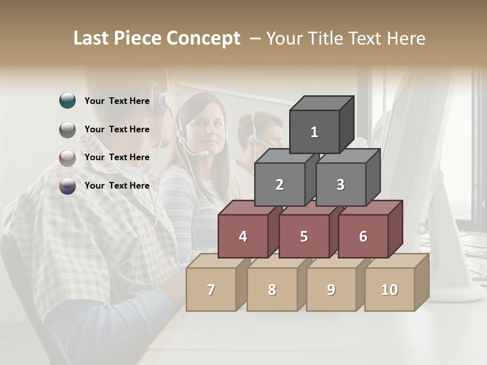 Computer Youngman Images PowerPoint Template