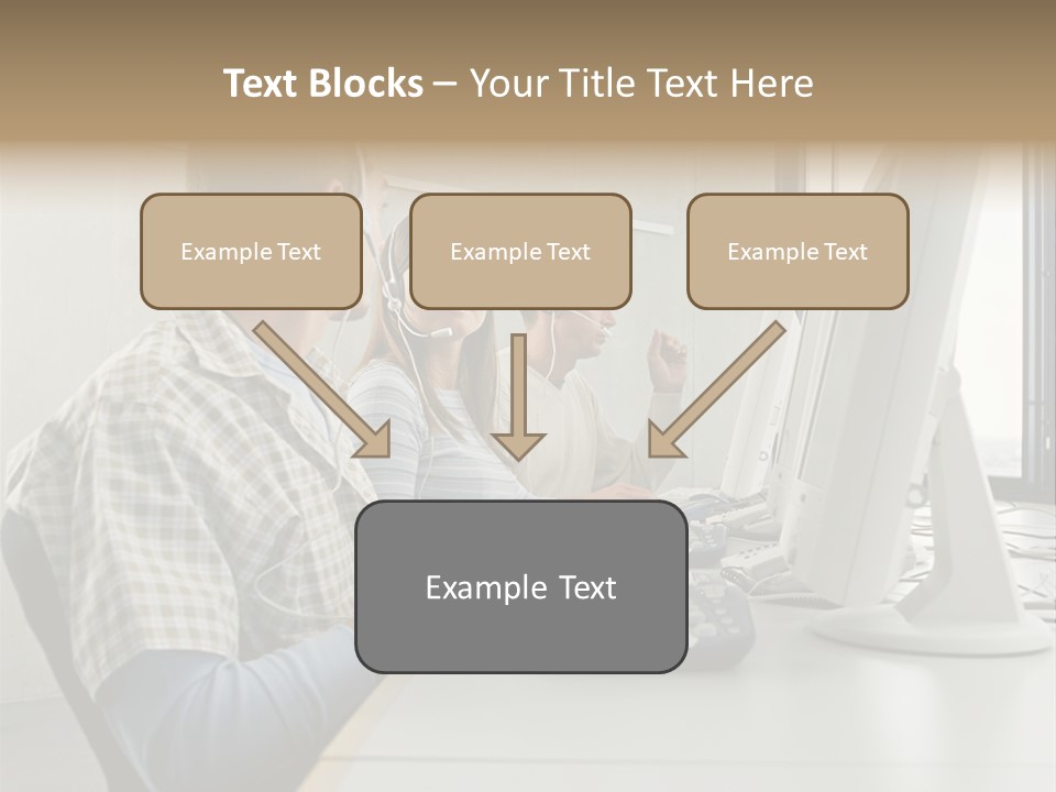 Computer Youngman Images PowerPoint Template