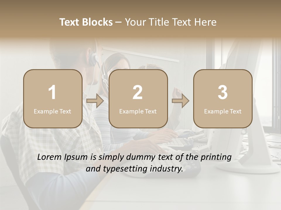 Computer Youngman Images PowerPoint Template