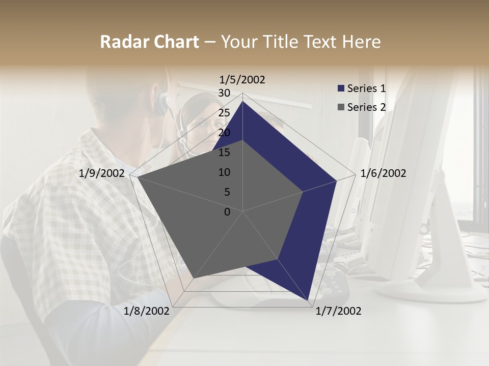 Computer Youngman Images PowerPoint Template