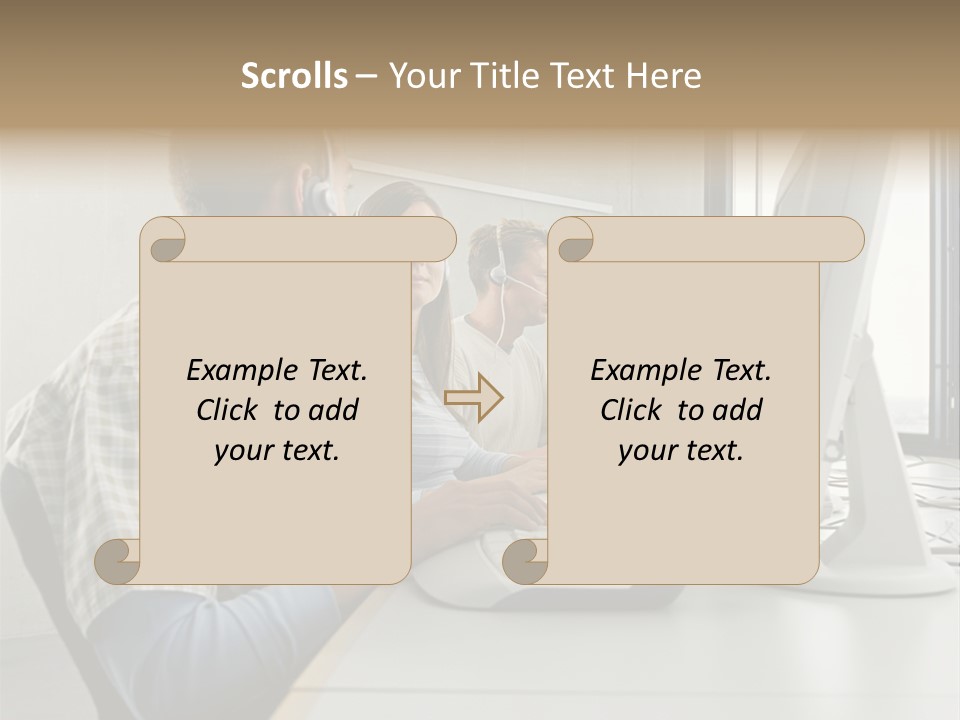 Computer Youngman Images PowerPoint Template