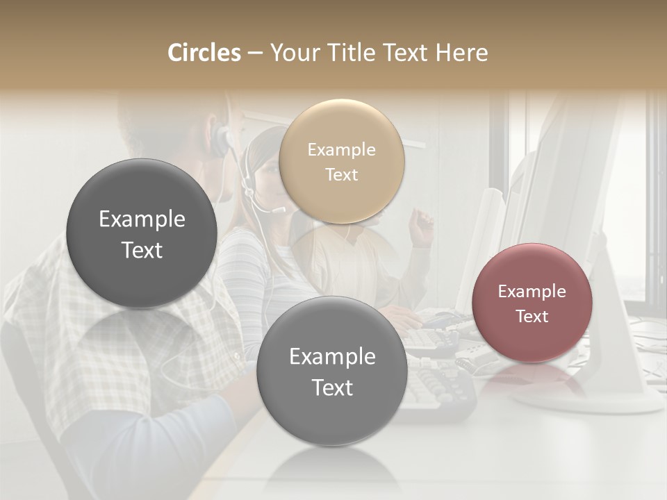 Computer Youngman Images PowerPoint Template
