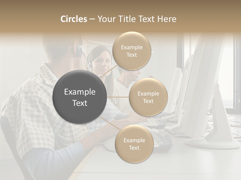 Computer Youngman Images PowerPoint Template