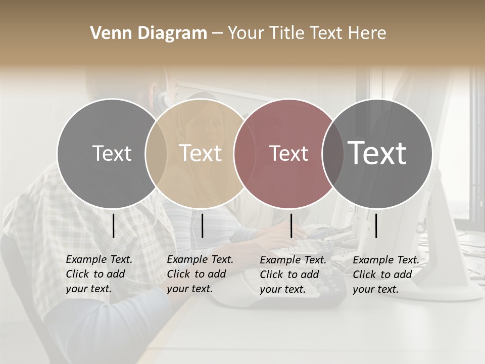 Computer Youngman Images PowerPoint Template