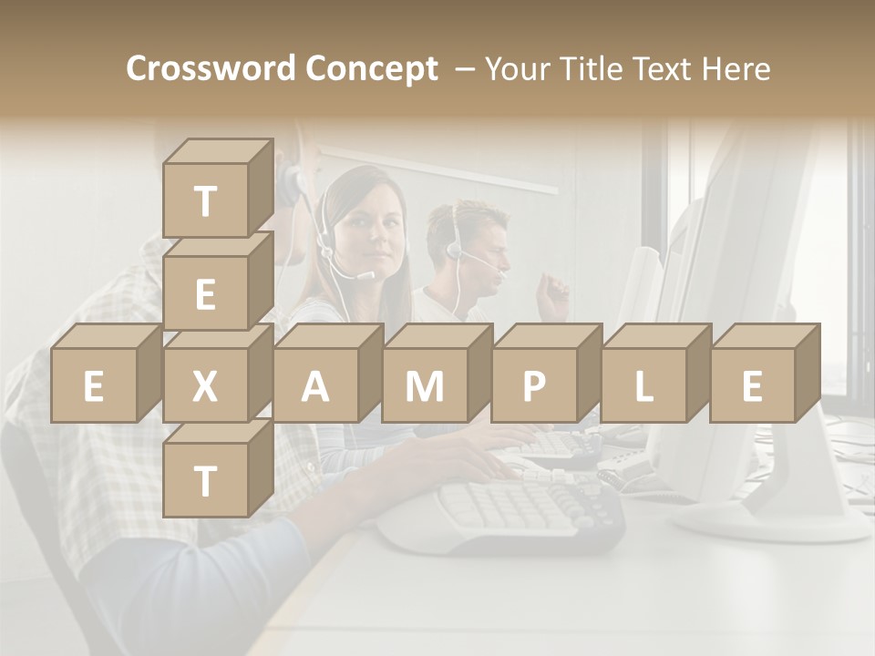 Computer Youngman Images PowerPoint Template