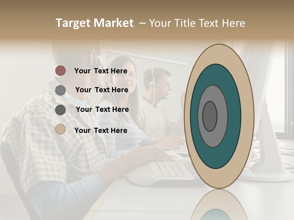 Computer Youngman Images PowerPoint Template