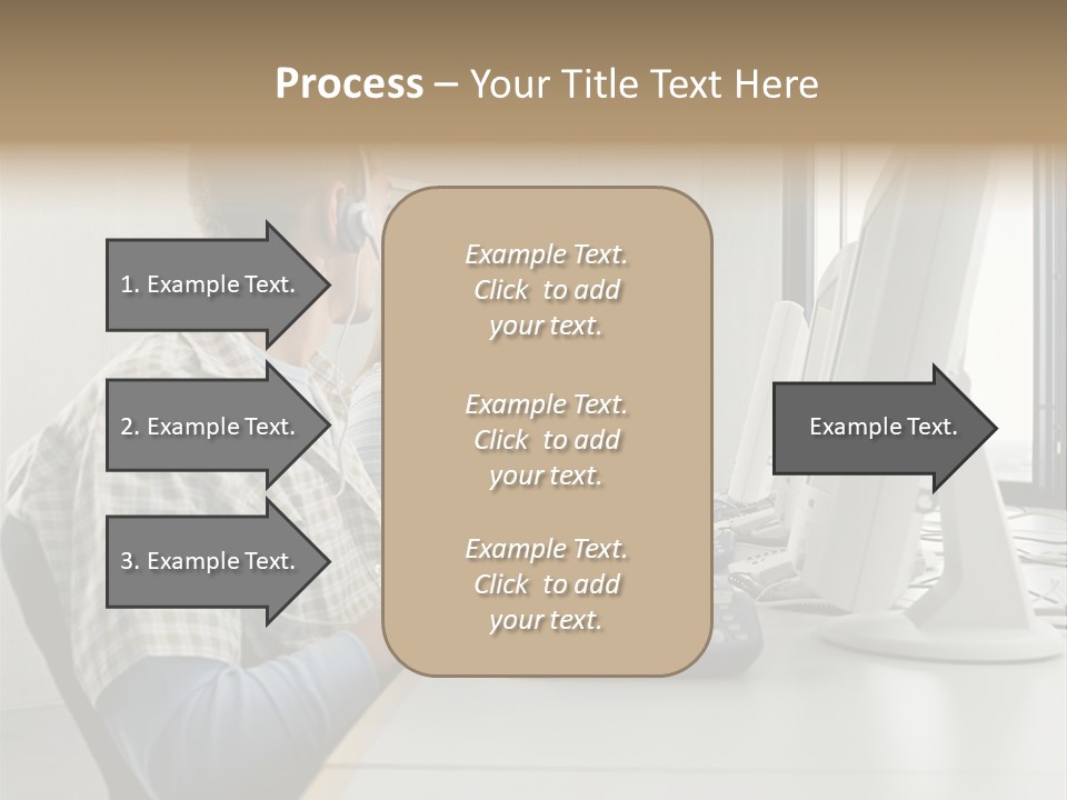 Computer Youngman Images PowerPoint Template