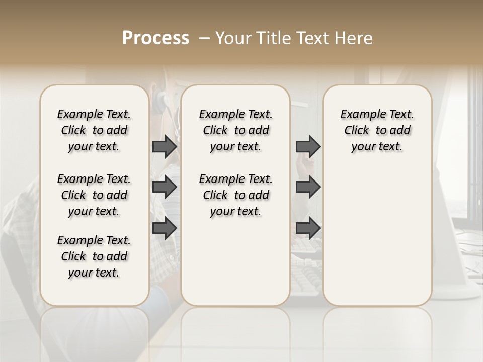 Computer Youngman Images PowerPoint Template