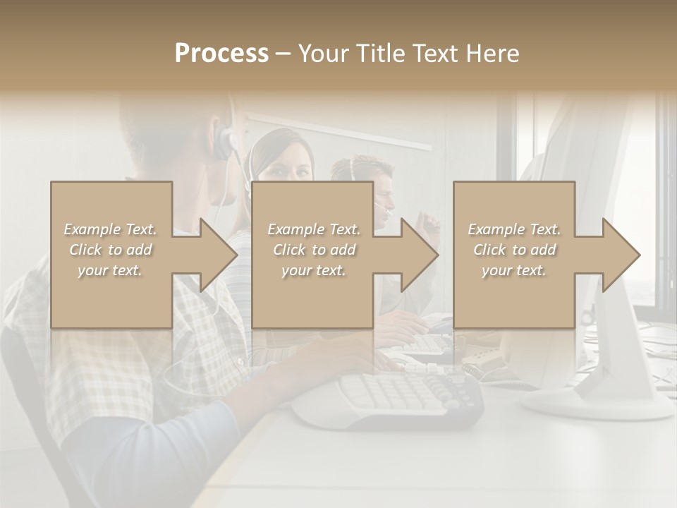 Computer Youngman Images PowerPoint Template