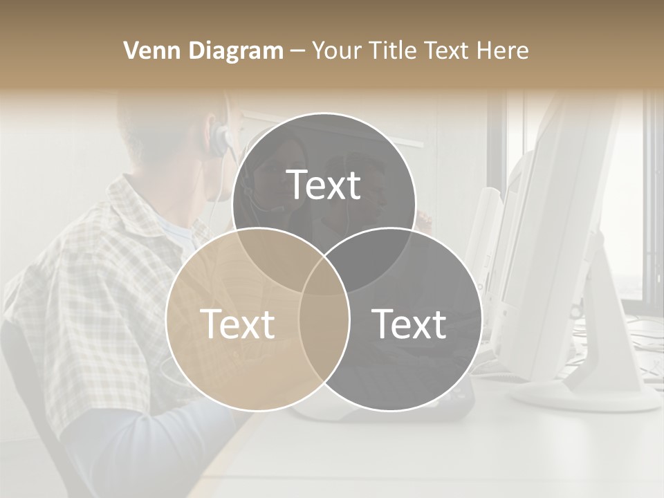 Computer Youngman Images PowerPoint Template
