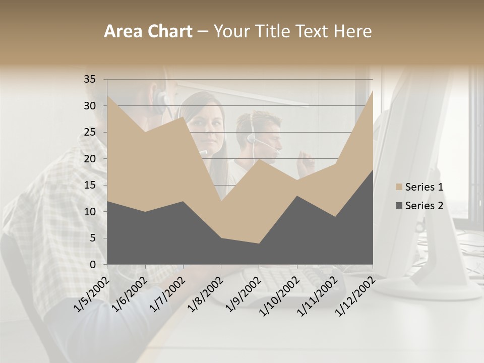 Computer Youngman Images PowerPoint Template