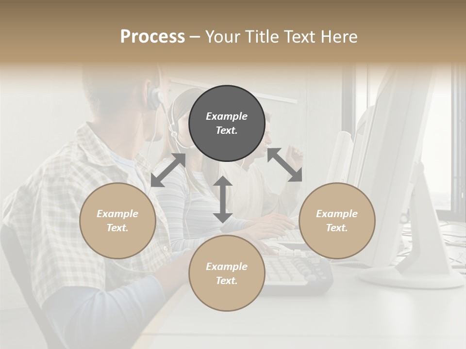 Computer Youngman Images PowerPoint Template