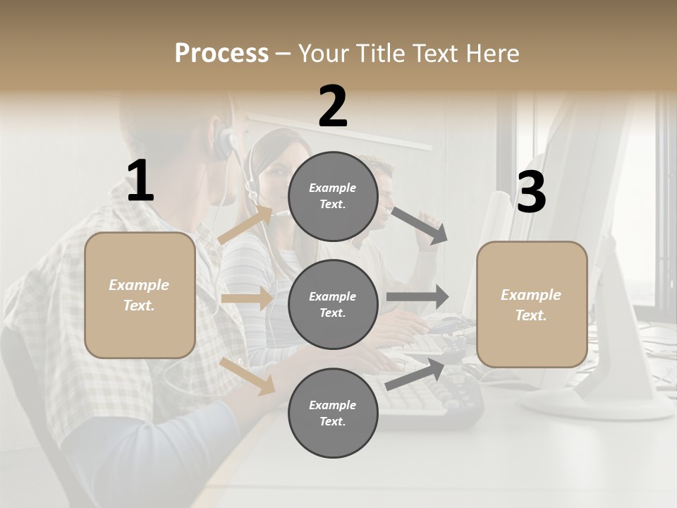 Computer Youngman Images PowerPoint Template
