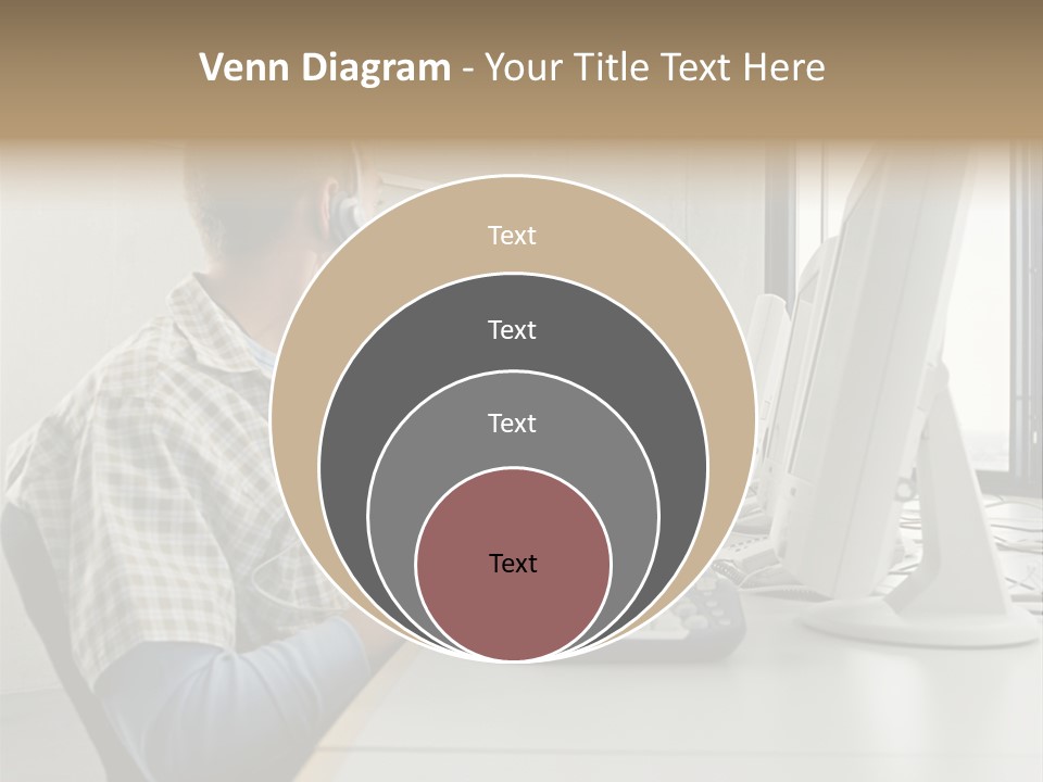 Computer Youngman Images PowerPoint Template