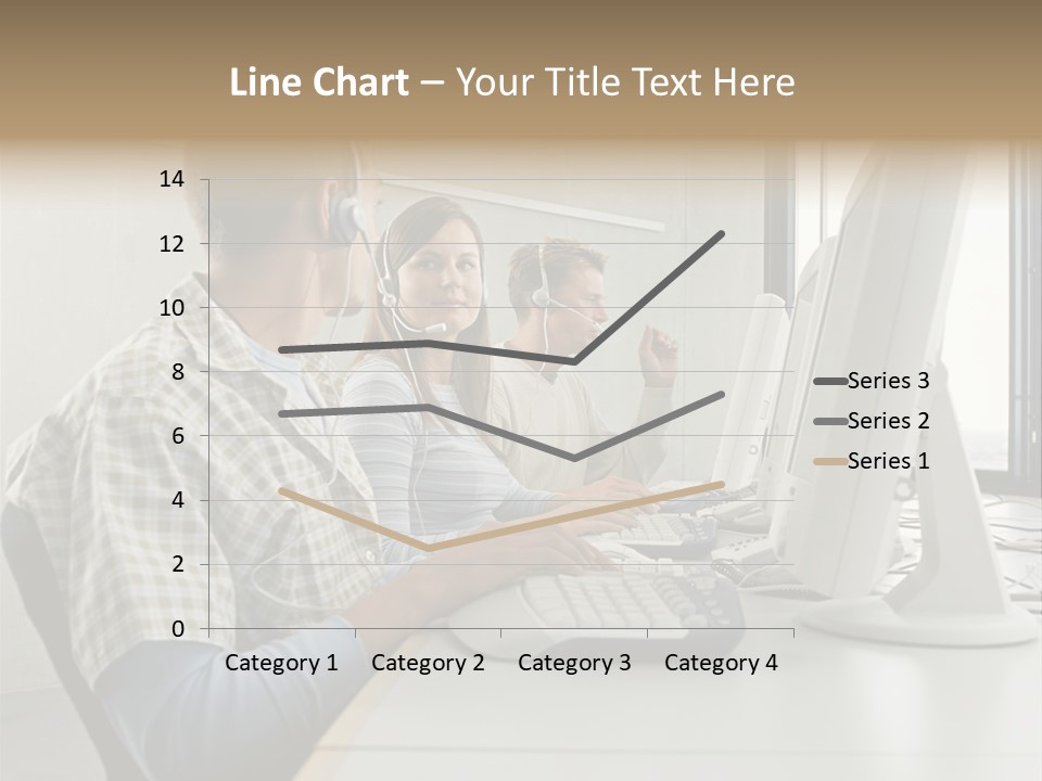 Computer Youngman Images PowerPoint Template
