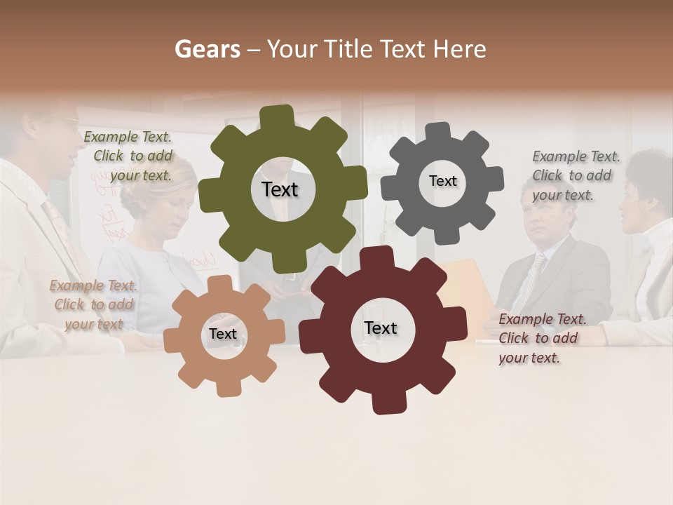 Businessman Talking Meeting PowerPoint Template