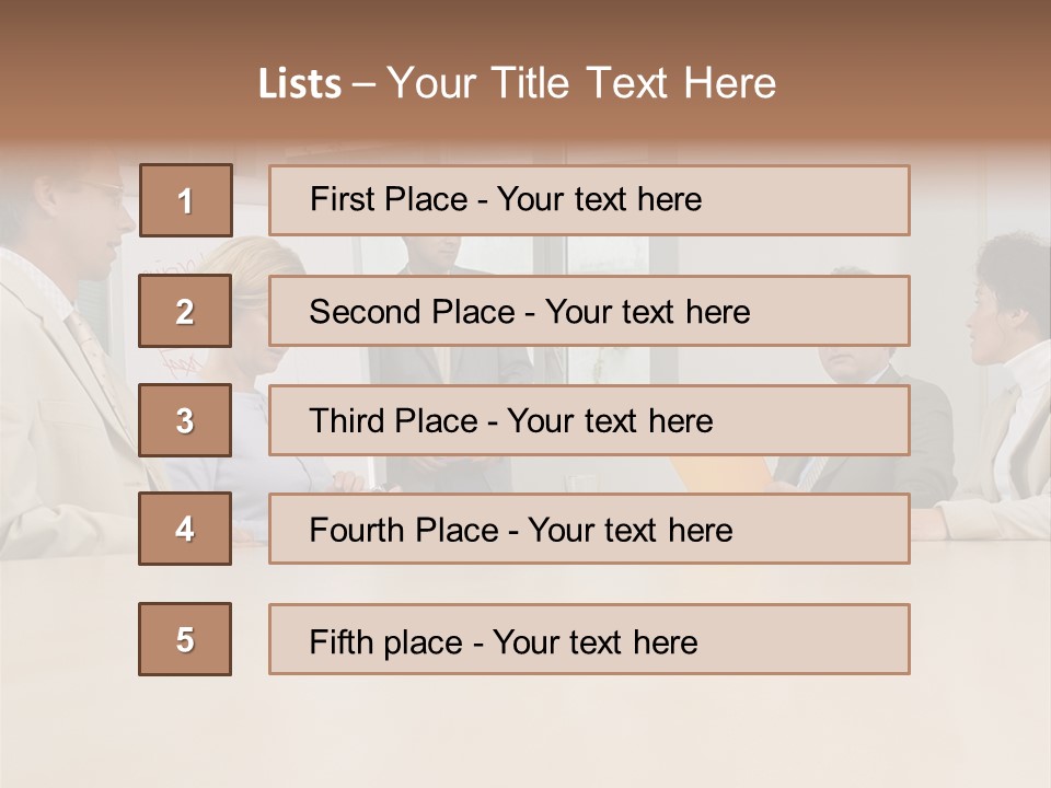 Businessman Talking Meeting PowerPoint Template