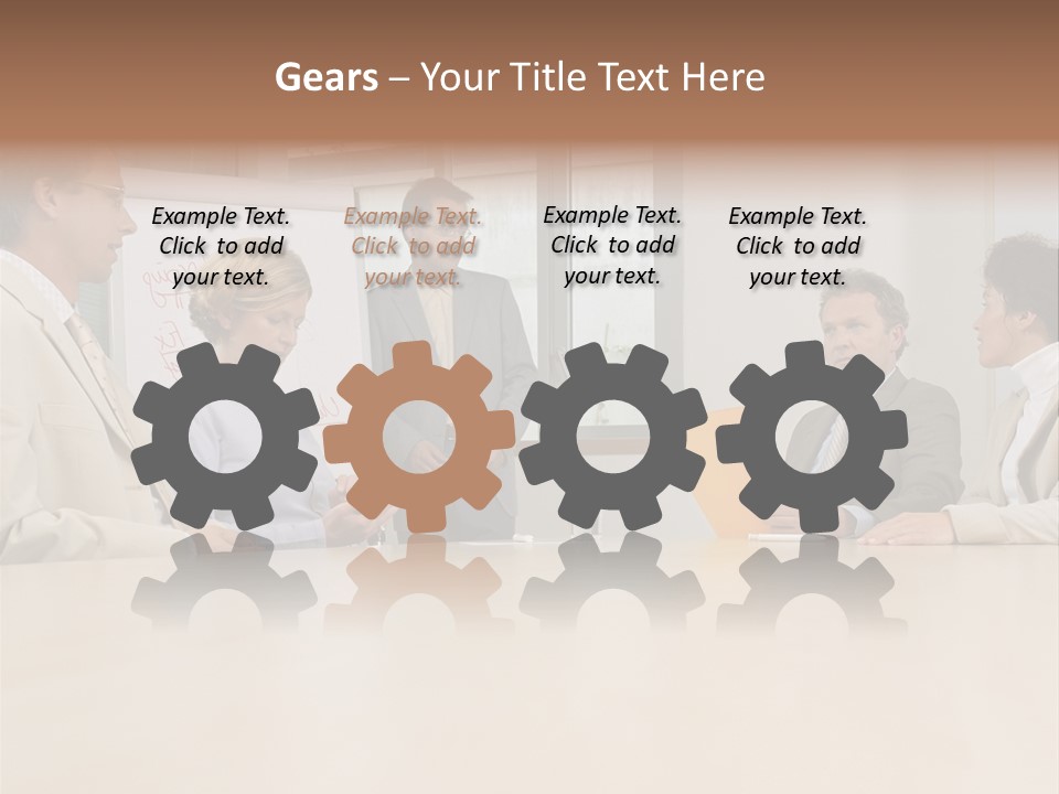 Businessman Talking Meeting PowerPoint Template