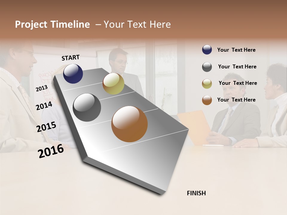 Businessman Talking Meeting PowerPoint Template