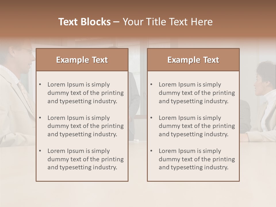 Businessman Talking Meeting PowerPoint Template