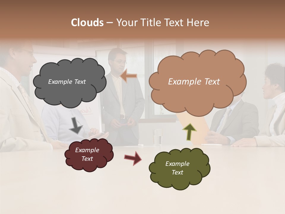 Businessman Talking Meeting PowerPoint Template