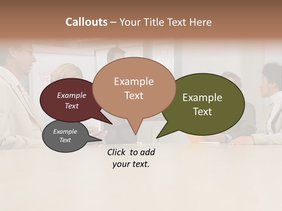 Businessman Talking Meeting PowerPoint Template