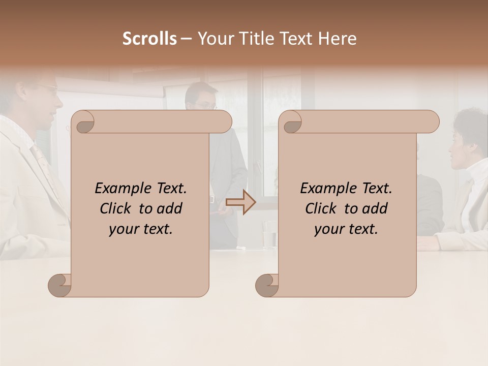 Businessman Talking Meeting PowerPoint Template