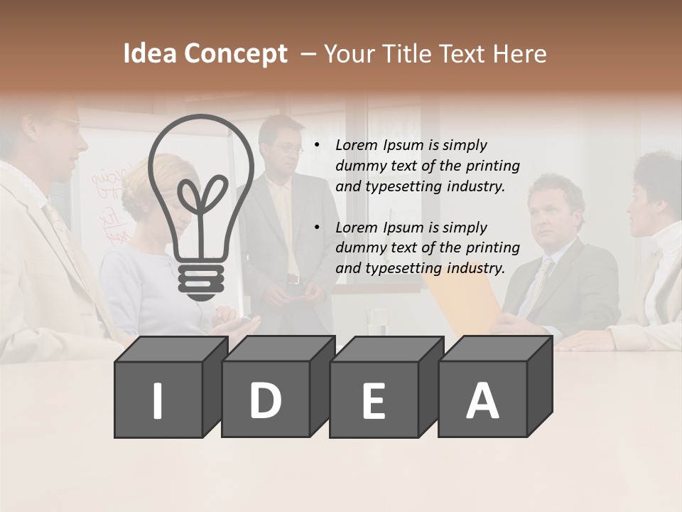 Businessman Talking Meeting PowerPoint Template