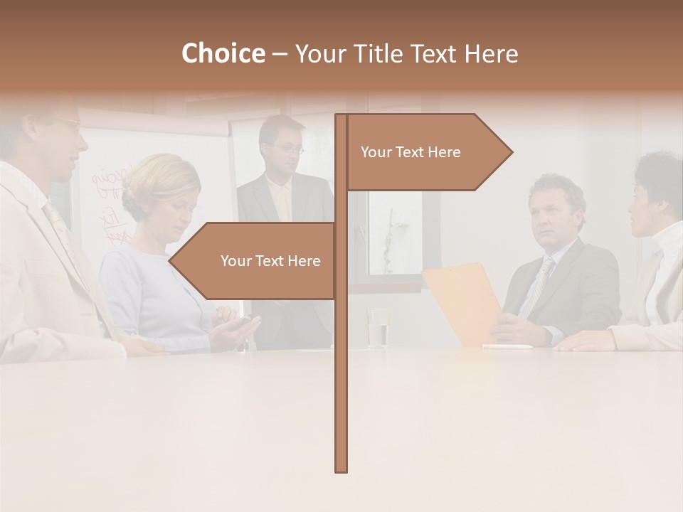 Businessman Talking Meeting PowerPoint Template