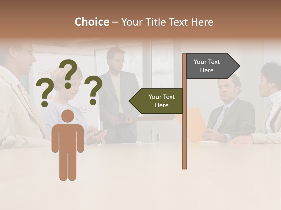 Businessman Talking Meeting PowerPoint Template