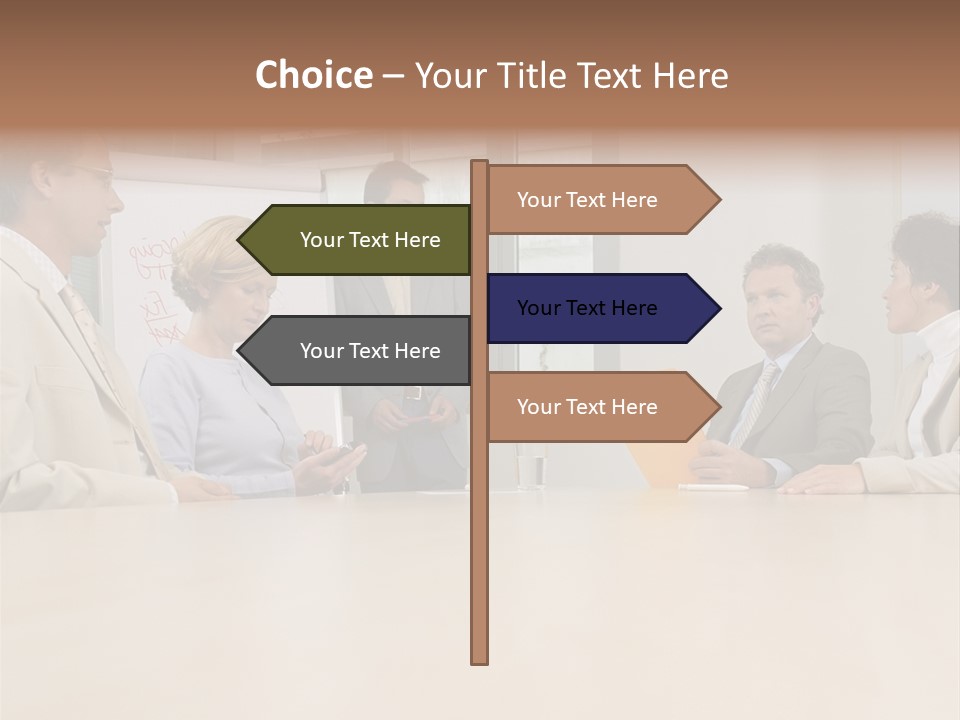 Businessman Talking Meeting PowerPoint Template