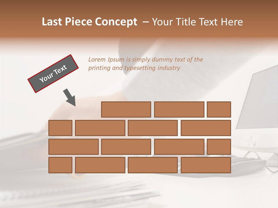 Lifting Wallmurals Male PowerPoint Template