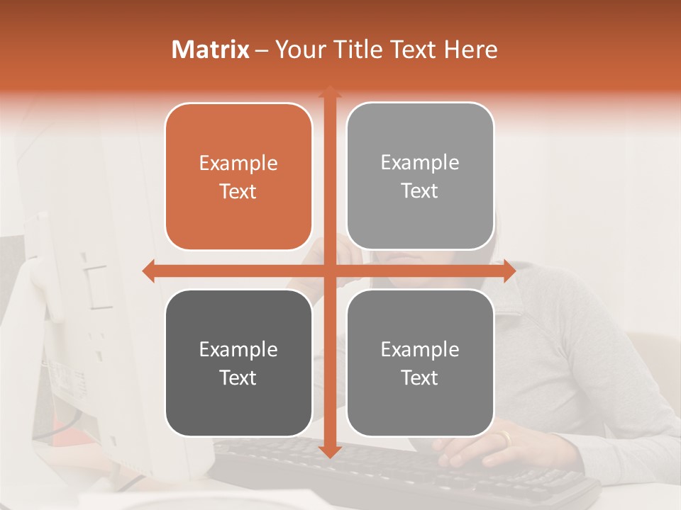 Woman Officeinterior Business PowerPoint Template