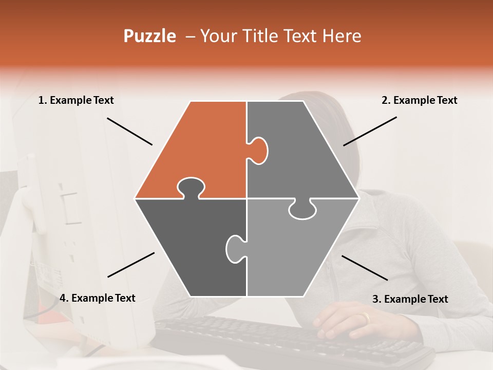 Woman Officeinterior Business PowerPoint Template