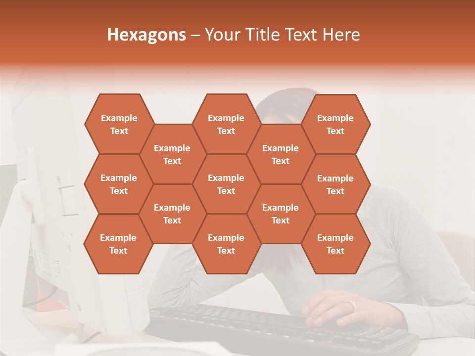 Woman Officeinterior Business PowerPoint Template