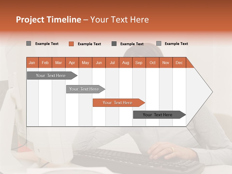 Woman Officeinterior Business PowerPoint Template