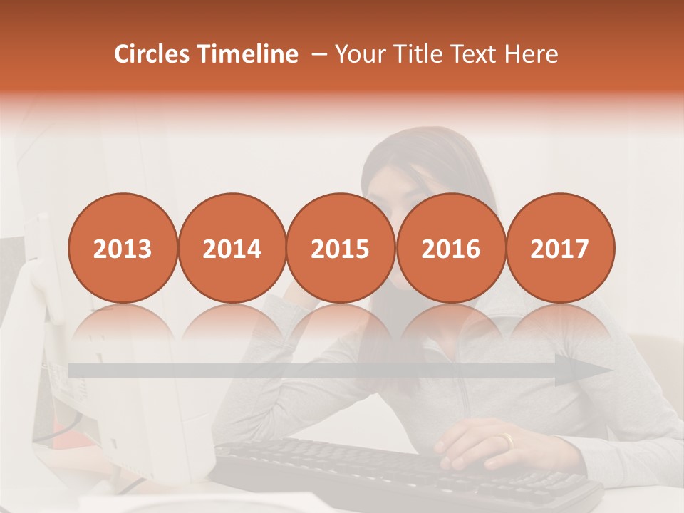 Woman Officeinterior Business PowerPoint Template